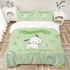 3pcs Lively Pochacco Printed Quilt Set - Soft and Comfortable Quilt Cover for Bedroom, Guest Room and Dormitory Decorative Bedding Set 1 Duv