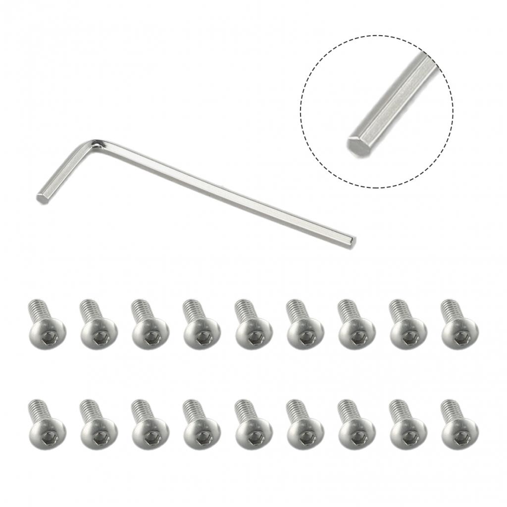 Silver Screws Steel 18 X Screws Mounting Replacement