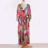 Europäisch-Amerikanisches Florales Baumwoll Strand Überwurf Sonnenschutz Kleid