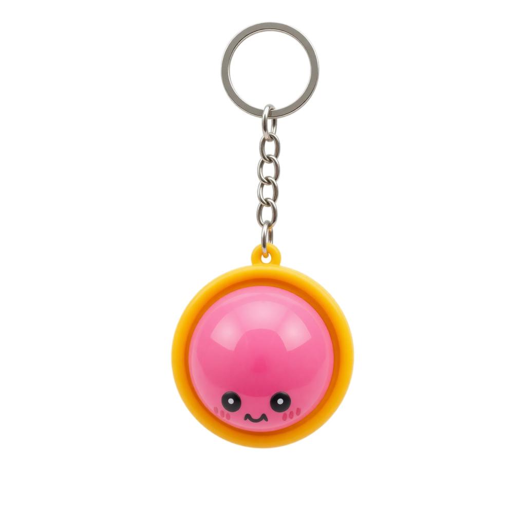 Stress Steamed Bun Keychain Toy for Squeezing and Fidgeting