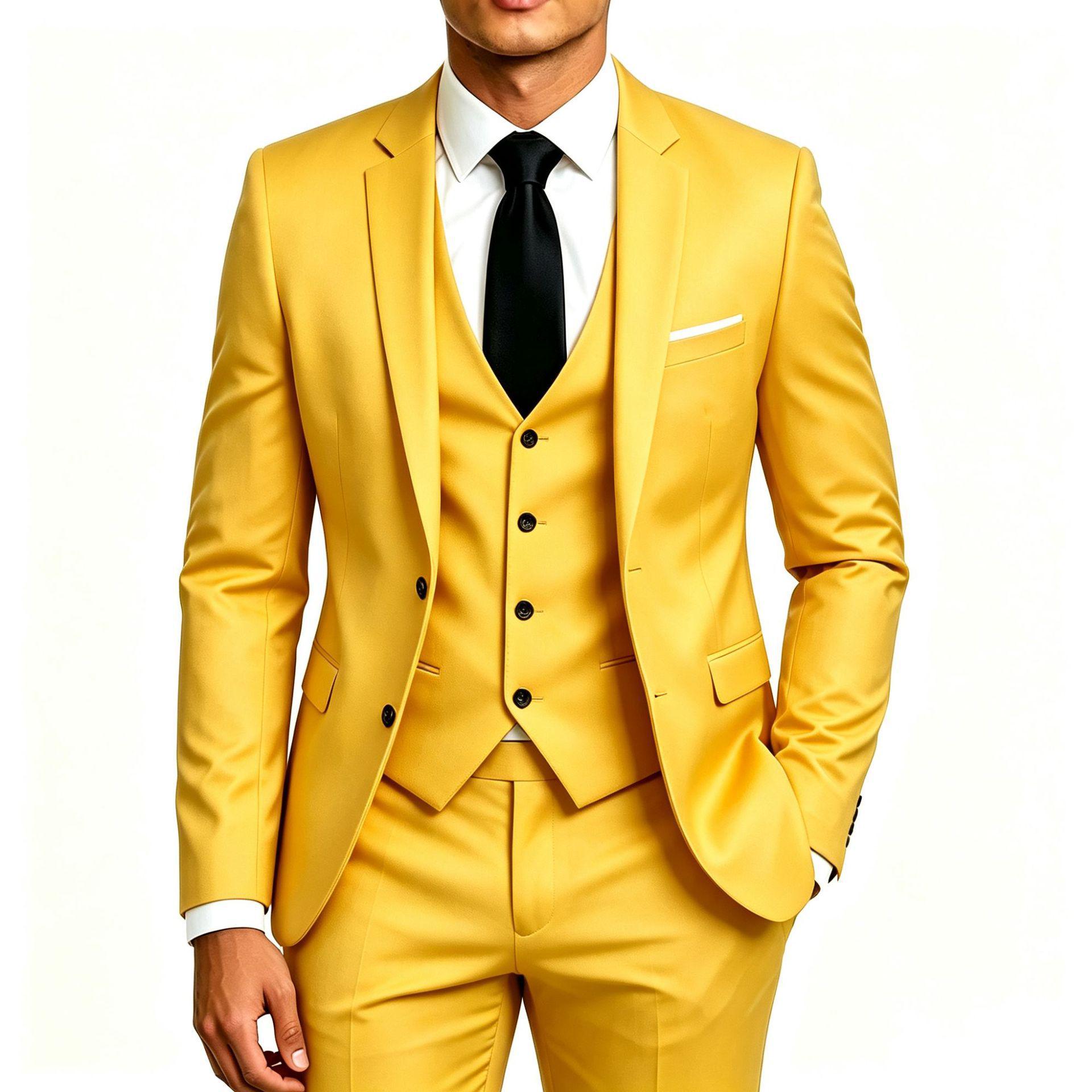 Men`s Business Slim Fit Three-Piece Suit