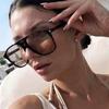 2024 Trendy Double-Bridge Frog-Shaped Retro Sunglasses for Women - Stylish Street-Style Sun Protection