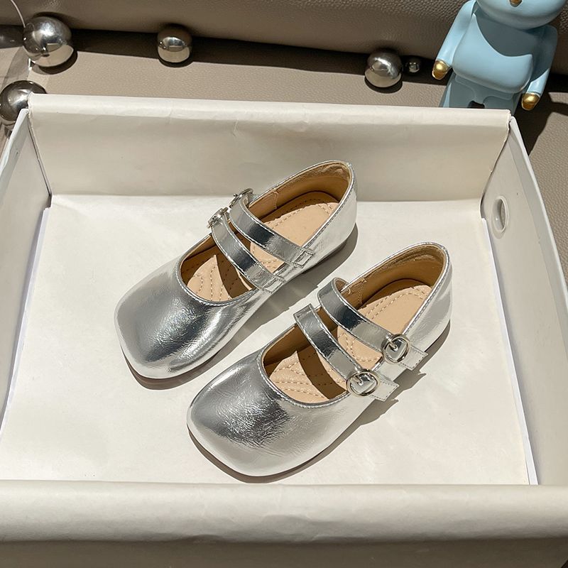 Girls' leather shoes 2025 spring and autumn new foreign fashion children's princess shoes little girl soft sole single shoes baby shoes