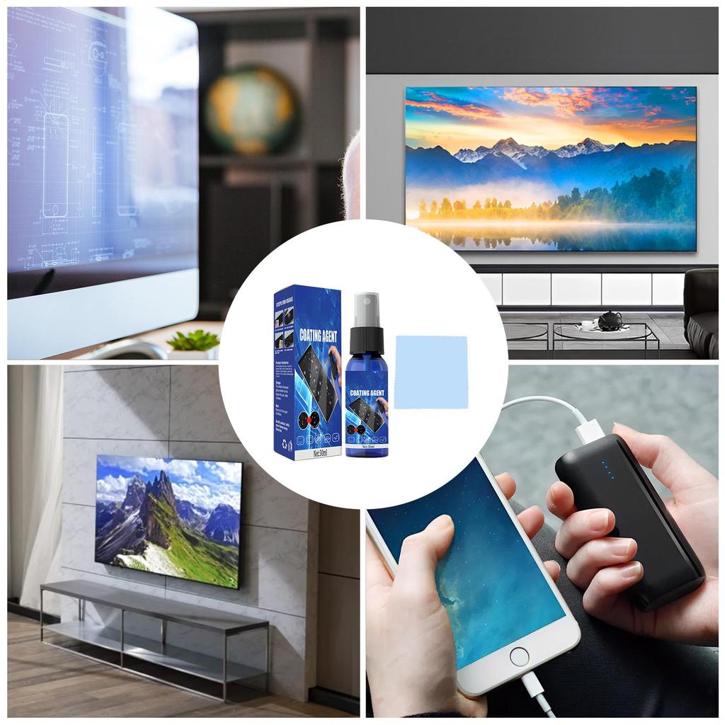 Sprej na čištění obrazovky Elektronická čisticí sada Čistič monitorů pro chytré televize, monitory a auta Čistič notebooků 30 ml + Čisticí hadřík