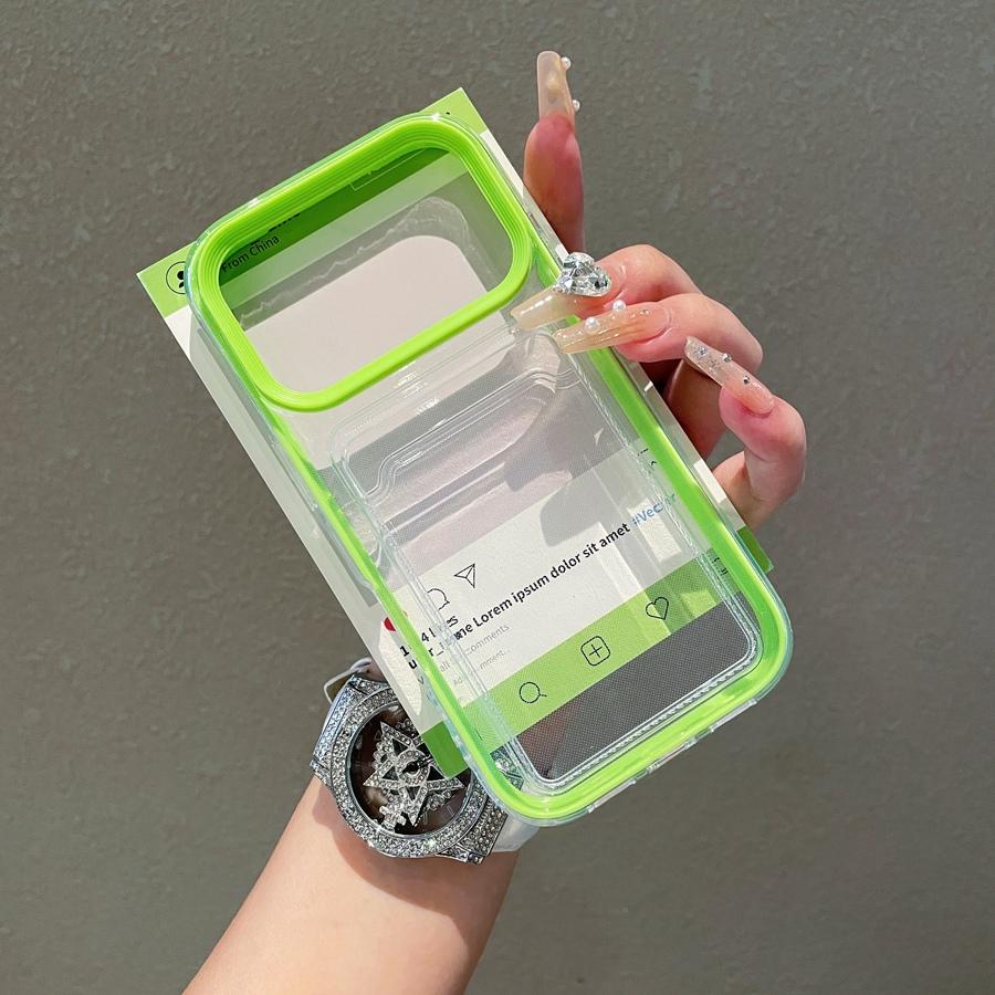 

Прозрачный чехол для телефона 3 в 1 с держателем для карт, противоударный и не желтеющий ТПУ, легкий доступ к кредитным картам для iPhone 17 Pro Max 16 15 14 13 12 11 XR X Max iPhone 17 Pro Max зелёный