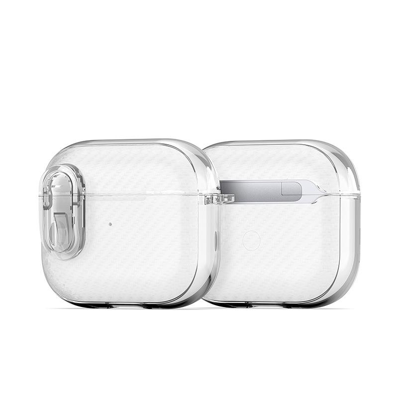 AirPods Pro & AirPods 3 Transparent Ice Crystal Carbon Fiber Protective Case AirPods Pro
