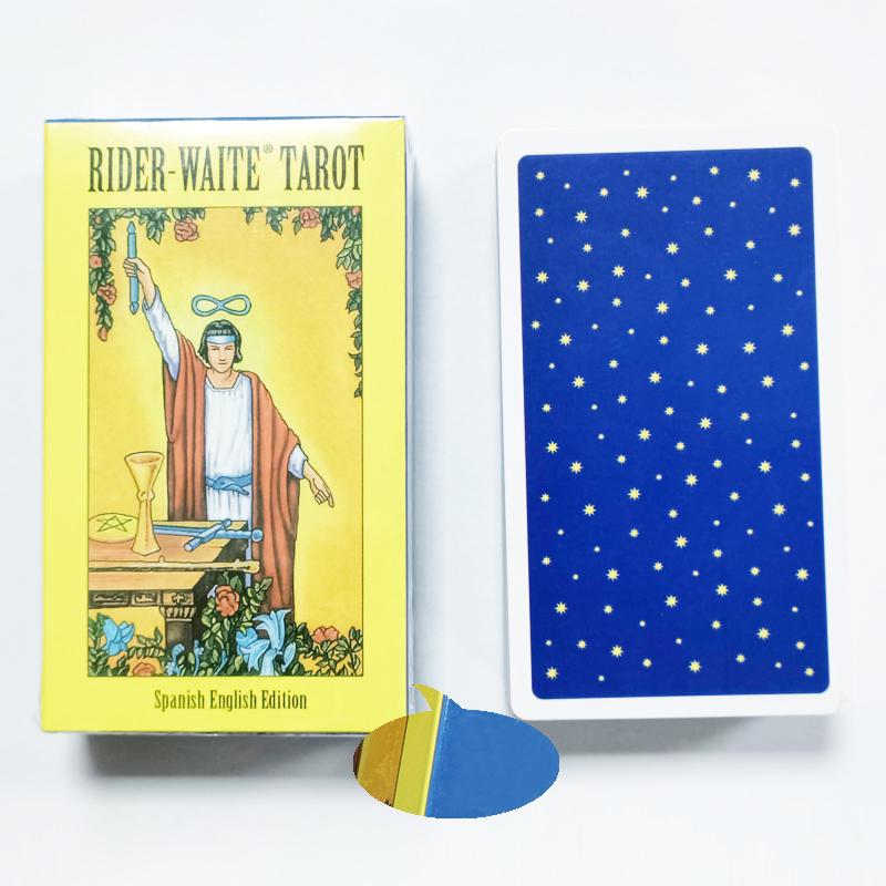 78Pcs English Spanish Version The Rider Waite Tarot Card Divination Personal Use Tarot Deck Oracles Entertainment Board Game