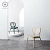 Homlly Ika Mid Century Wooden Rattan Cane Dining Chair