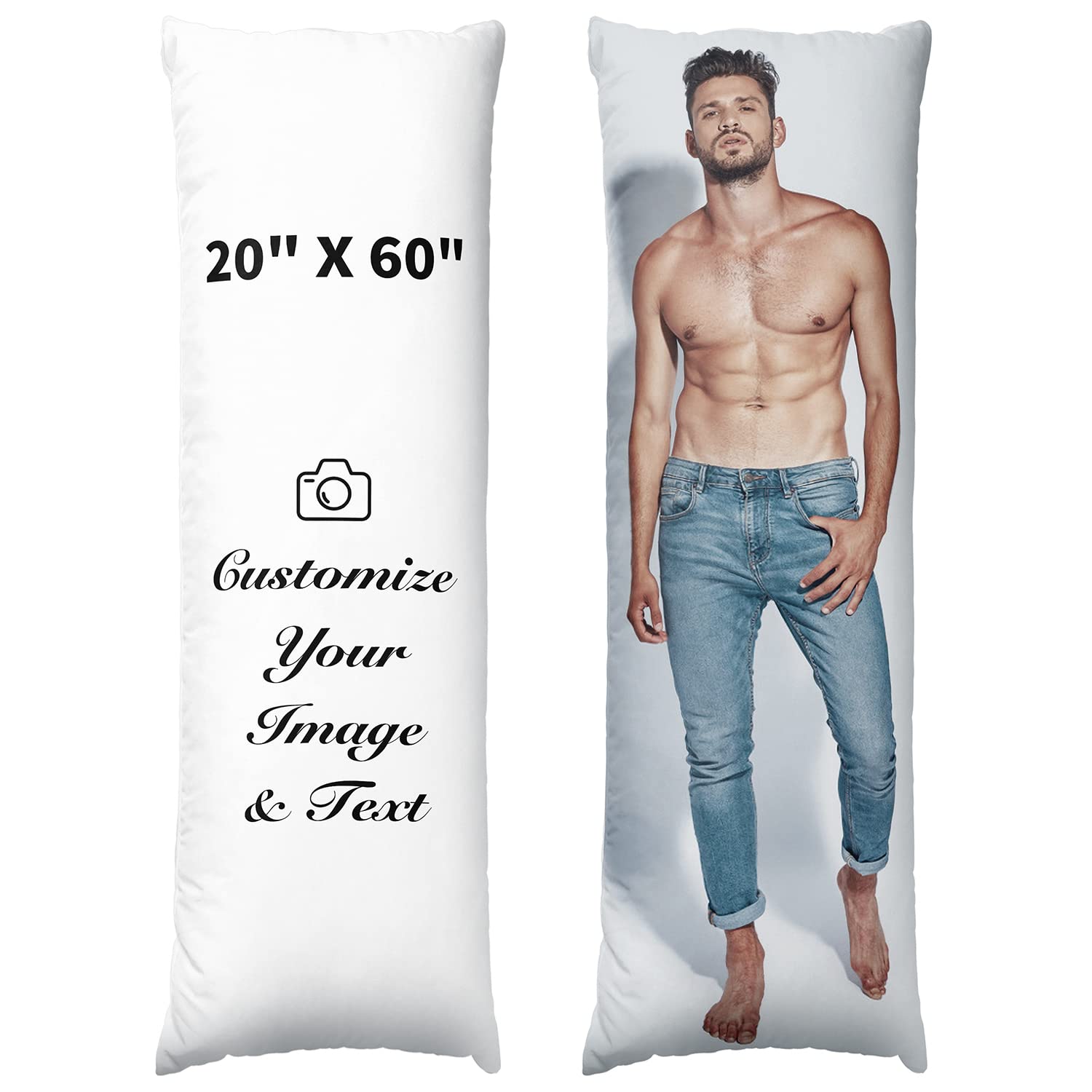 Jmg Clothing Unisex Custom Pillow With Picture Text Customized Photo Pillowcase, Personalized Throw Pillow Cove