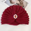 Winter Warme Hijab-Kappen Weiche Strickmützen Modische Turbanmütze für Damen