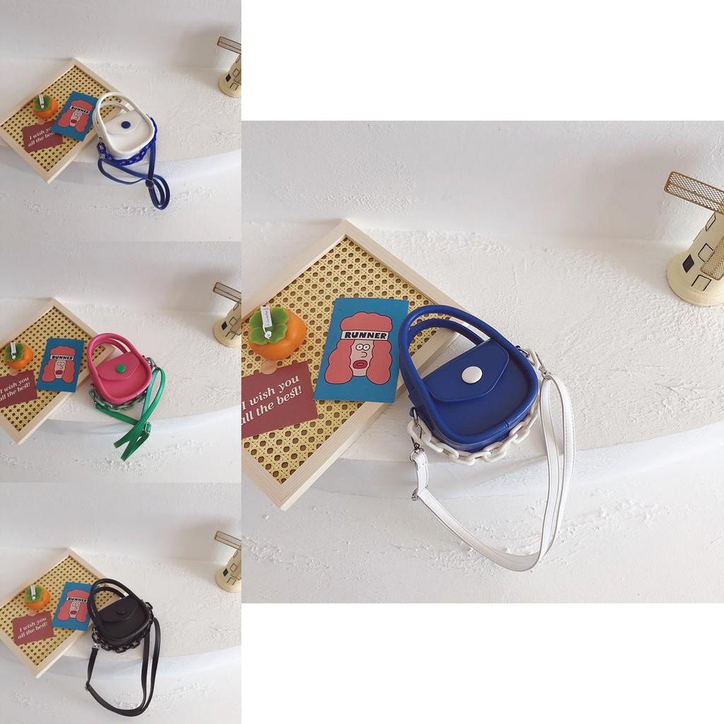 Stylish Korean Mini Shoulder Bag For Kids With Trendy Color Block Design And Breathable Features