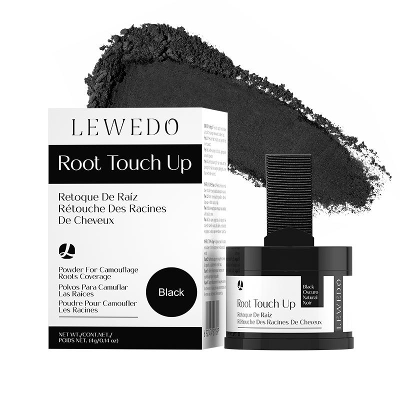 

LEWEDO Hair Line Powder 4g Black Root Cover Up Natural Instant Waterproof Hairline Shadow Powder Hair Concealer Coverage