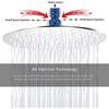 New ModelsRainfall Shower Head, 20cm Round 304 Stainless Steel Shower Head With Anti-blocking Silica Gel