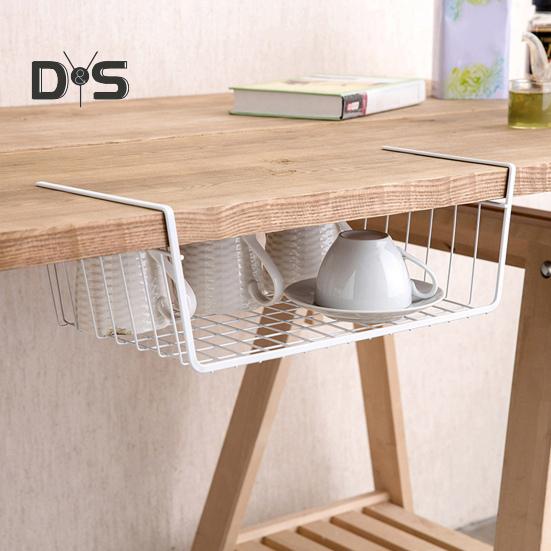 Coș suspendat, puternic, portant, capacitate mare, instalare simplă, organizator de raft sub dulap, coș de depozitare glisant