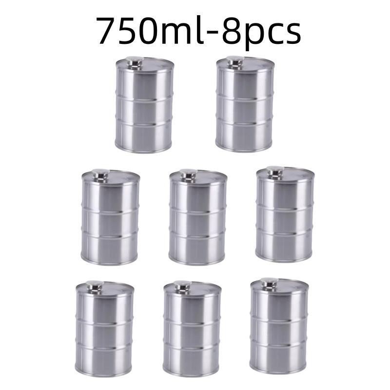 1Pc 25oz Water Bottle Drums Whisky  Portable Stainless Steel Hip Flask