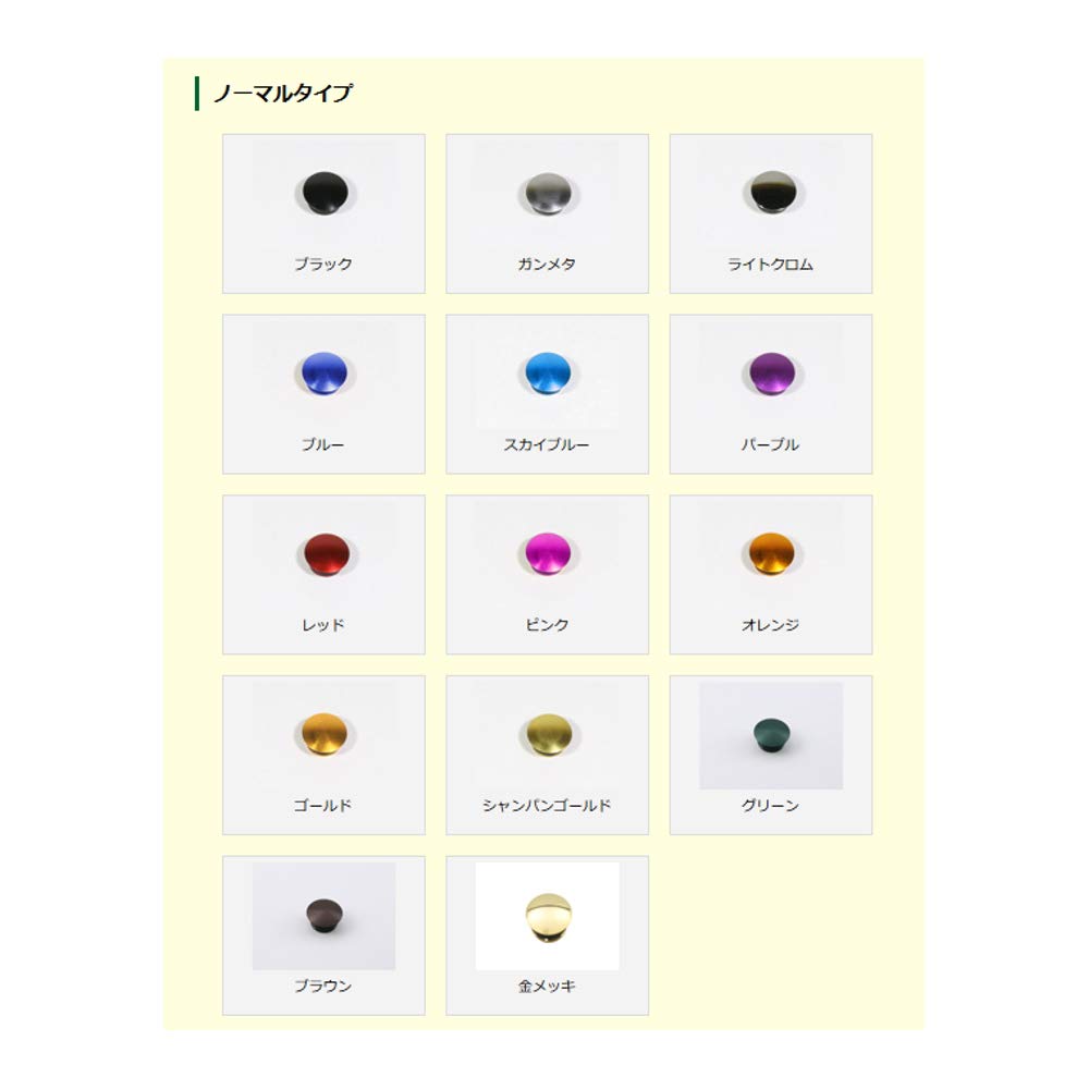 Avail Snelle Aluminium GM Knottkappe Gullbelagt (Normal type) gm_knob_cap_ht_gp