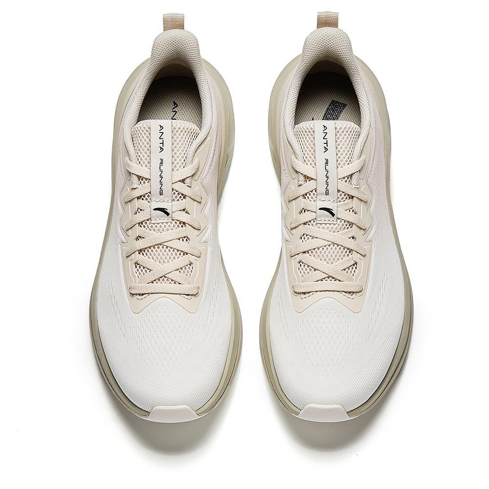 Anta Basic Running Comfortable Non-Slip Wear-Resistant Breathable Lightweight Low-Top Casual Running Shoes Men sneaker Beige 912515514-1