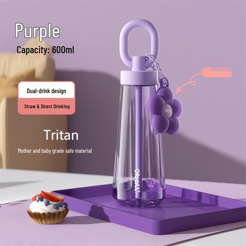 Elegant Summer Straw Water Bottle