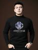 European Trendy Brand Men's Fleece-Lined Half-Turtleneck Base Layer Shirt, Autumn and Winter Slim Fit Warm Inner Wear Long-Sleeve T-Shirt for Men