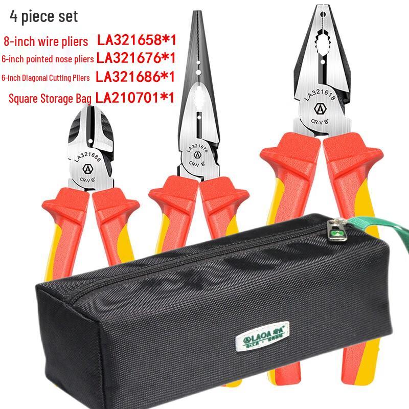 LAOA 4-Piece Insulated Pliers & Cutters Set