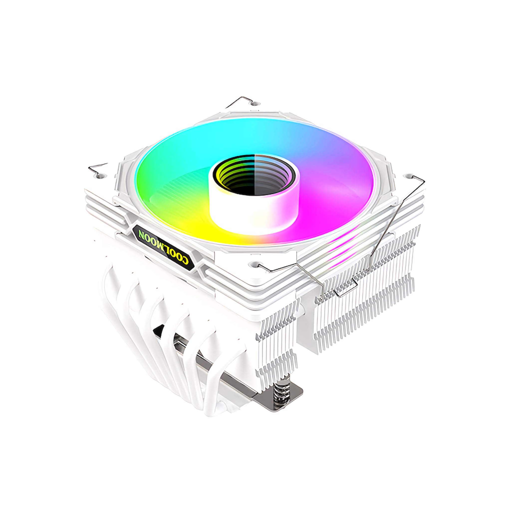 

COOLMOON CPU Cooler Top Flow Air Cooler 120mm LED ARGB 5v 3pin Compatible with Sockets 4pin PWM Fan Control [Small Lab] LGA1700/1200/115X AMD AM5/AM4