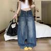 Women's High Waist Wide Leg Jeans Loose Fit Straight Denim Trousers Vintage Casual Pants