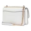 Michael Kors Claire Logo Magnetic Closure Grained Cowhide Crossbody Shoulder Bag Women's White