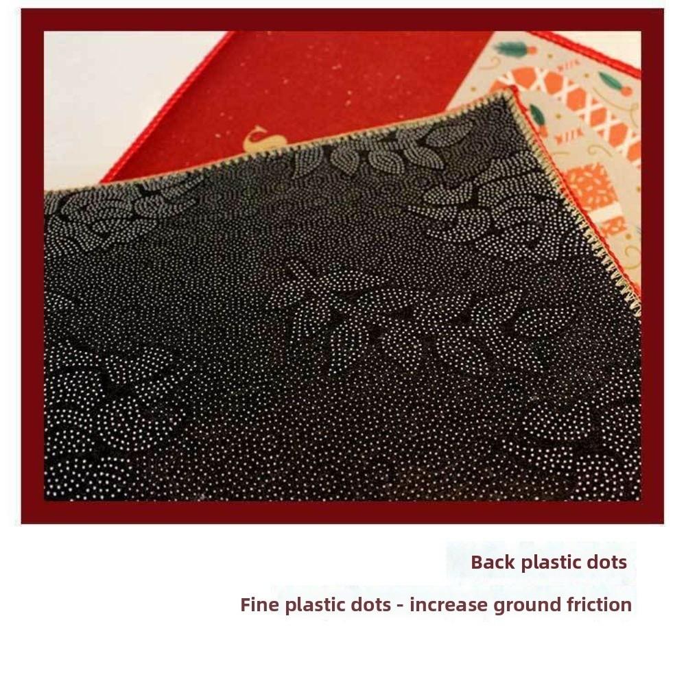 Non-Slip 3D Illusion Rug Santa Claus Xmas Home Decor Cartoon Cute Round Vortex Carpet  Outdoor