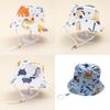 Cartoon Dinosaur Baby Sun Hat With Wide Brim For Outdoor Sun Protection In Spring Summer