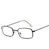 Metal Frame Square Plain Glasses Women Men Ordinary Glasses Rectangle Eyewear Blocking Optical Spectacle Eyeglasses with Lenses