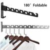 Clothes Drying Rack Wall Mounted Adjustable Angle Stainless Steel Folding Laundry Clothesline Hanger Home Space Saving