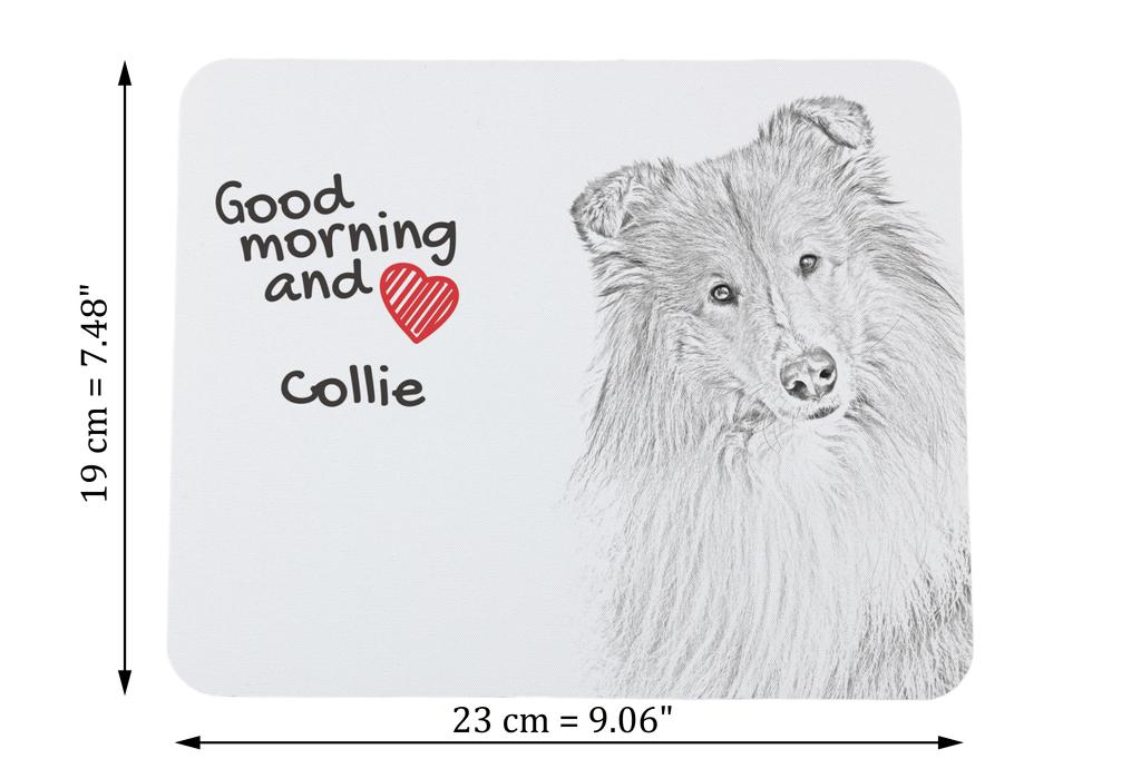 Collie Rough, Long-Haired Collie - Mouse Pad with Print, Personalized Dog-themed Mouse Pad, Unique Gadget for an Office Worker by Art-Dog Brand