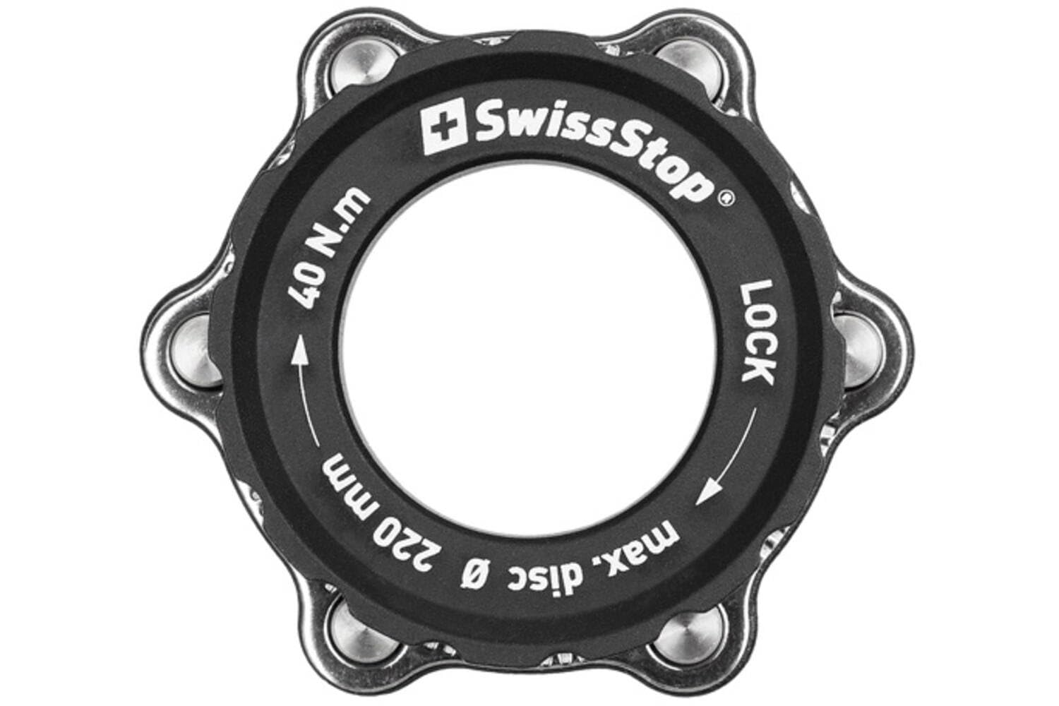 

SwissStop SWISS STOP Bicycle Centerlock Adapter for Set of 2 [Authentic] 6-Lug Rotors, (P100006105) чёрный