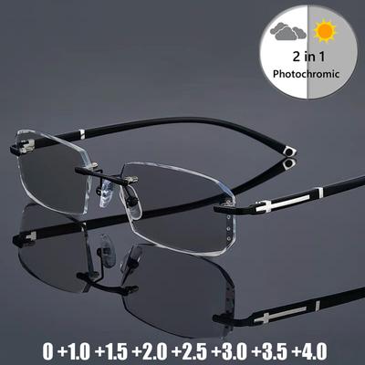 Unisex Donna Uomo Anti Luce Blu Occhiali da Sole Presbiopia Moda Outdoor Cambia Colore Occhiali da Sole Prescrizione Occhiali da Vista
