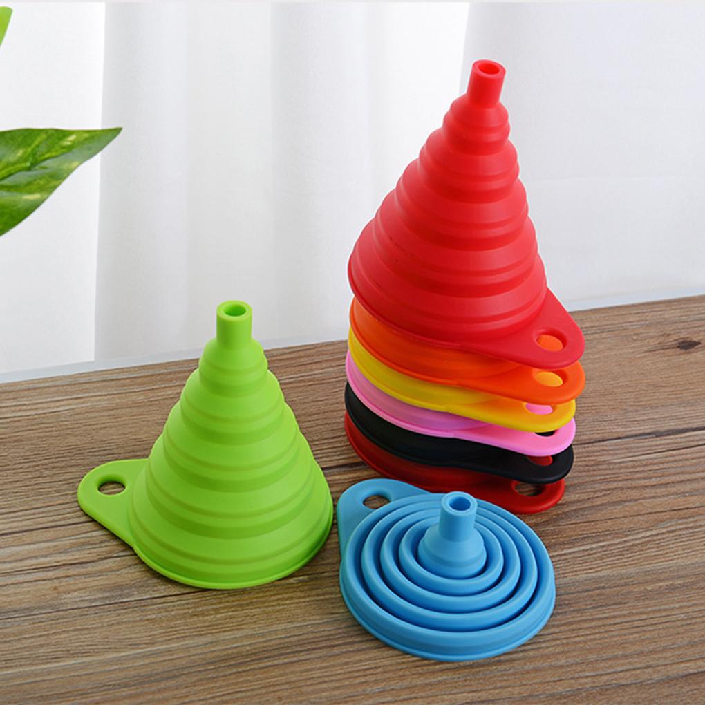 Gel Foldable Collapsible Funnel Hopper Kitchen Accessories Cooking Tool