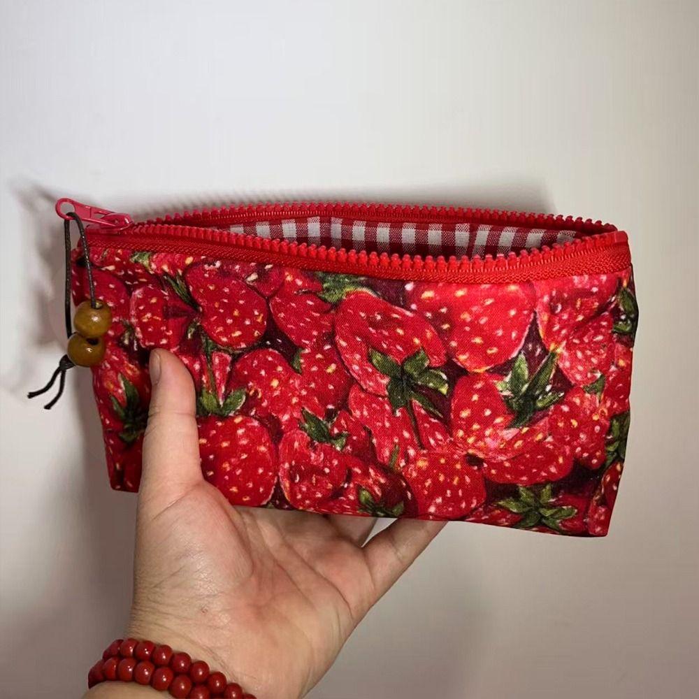 Zipper Design Pencil Case Large Capacity Makeup Pouch Trendy Pen Bag Gift