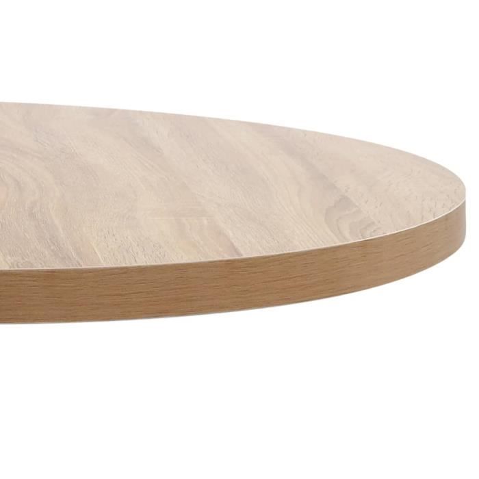 VidaXL Table de bistro Marron clair 80 cm MDF