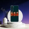Three CUTE W-Wooley Monkeys Phone Case For Samsung Galaxy A73,A72,A71,A70,A53,A52,A51,Others Soft Black Cover