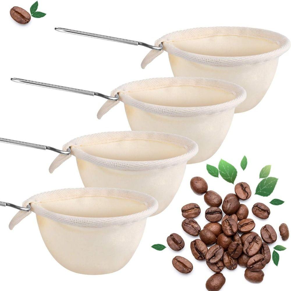 Nerezová rukojeť Kávový filtr Sáček Flanelový látkový filtr Kávový filtrační ponožka Domácnost