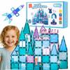 Magnetic Construction Building Educational Blocks Large Castle 75 Pcs + 2 Figures
