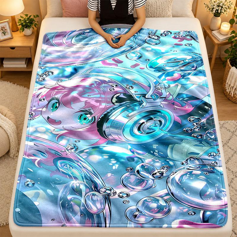 Flannel BlanketSpy × Family Warm Soft Throw Blanket for Indoor Sofa Bed Living Room Use