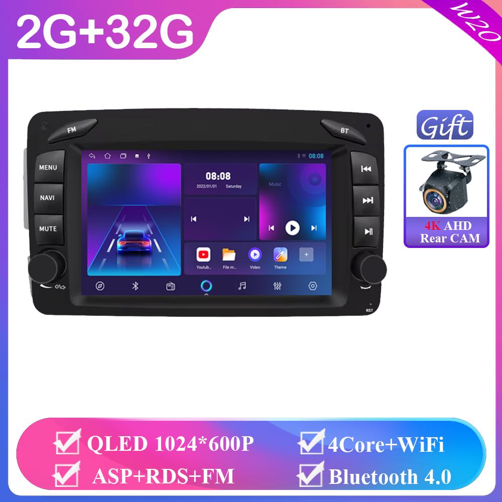 

7-дюймовый Android Auto CarPlay автомобильный мультимедийный проигрыватель для Mercedes W209 Benz W209 W203 Vito W639 Vaneo CLK W210 Bluetooth автомобильное радио