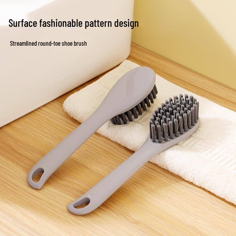 Round Head Shoe Cleaning Brush with Optional Back Pattern - Two Colors Available, Gentle on Shoes