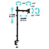 Archiss LCD Display Arm, Long Pole Type, Clamp Type, Pole Length 880mm, Weight Capacity 8kg (AS-MABH02)