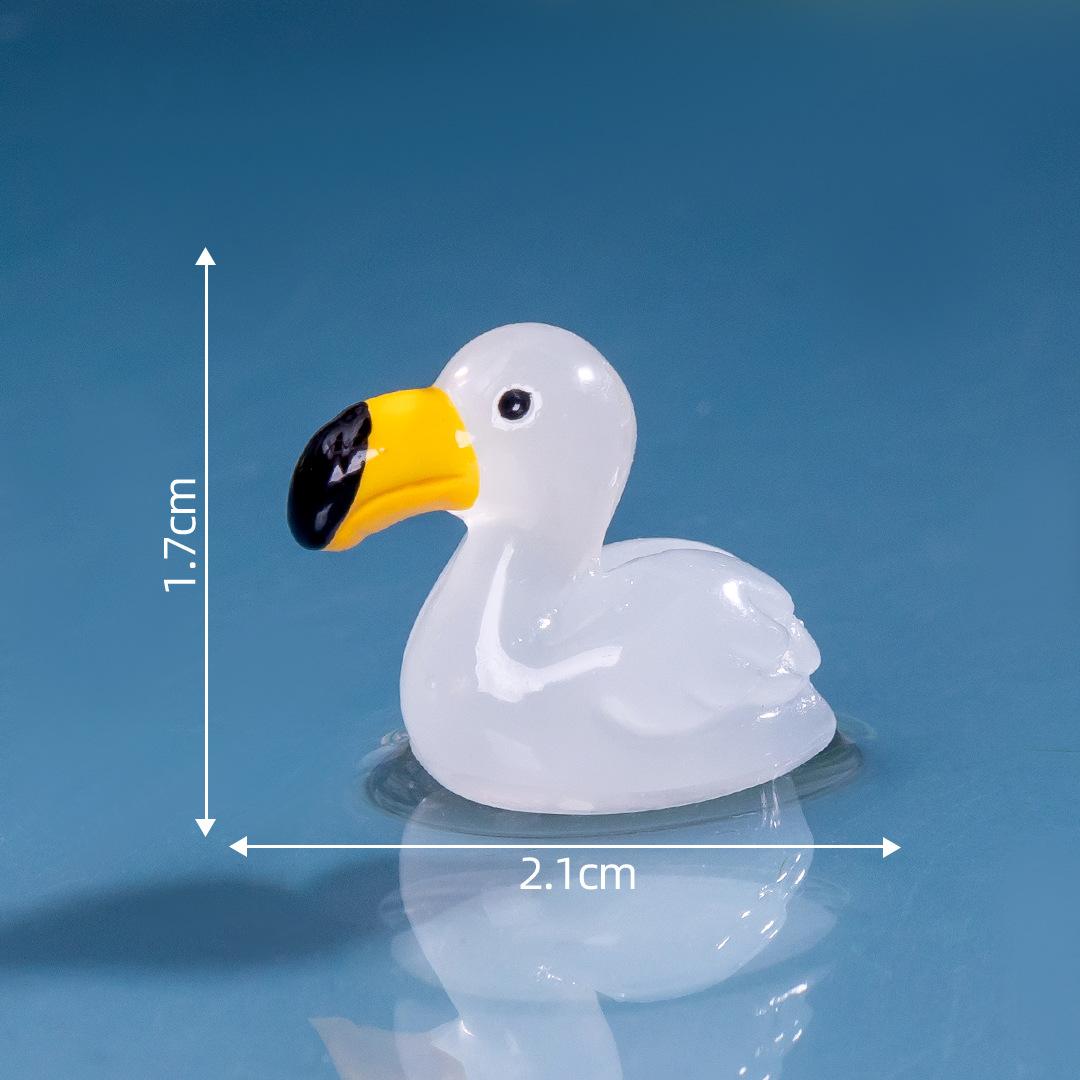 

Миниатюрный Фламинго Декор из смолы Ремесло Украшения Фигурка Игрушка Сад Однотонный белый