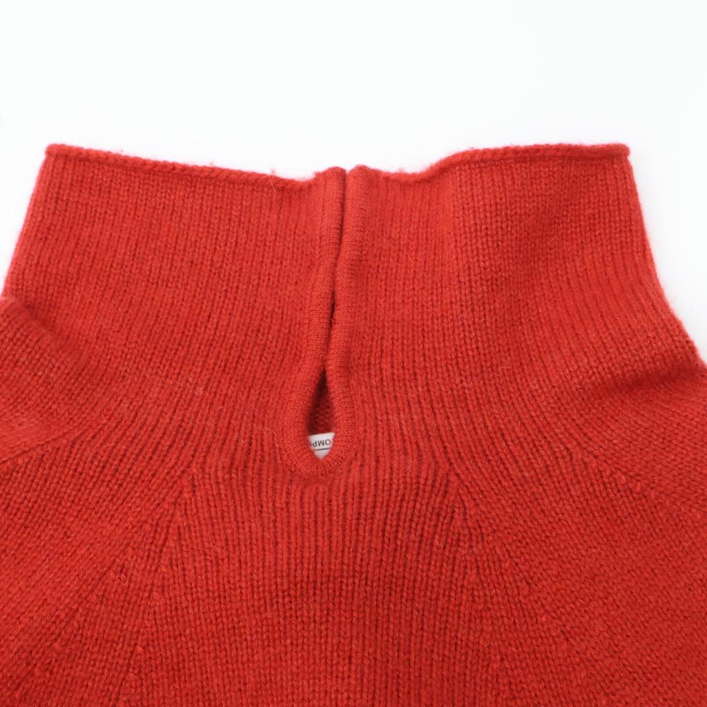 Chanel Red 00A P16084V00791 Cashmere High Neck Knit Tops 38 RedUsed