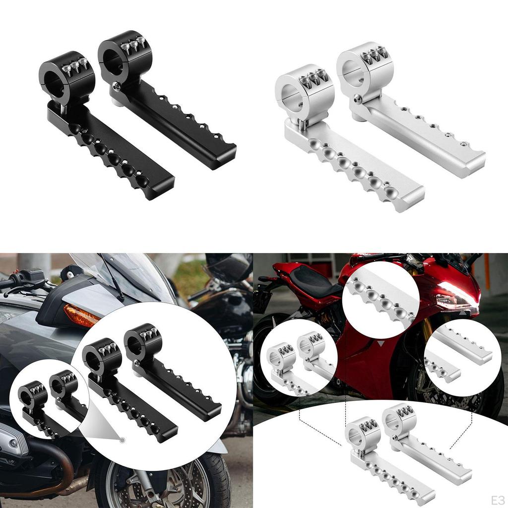 2 Front Highway Footrests, Folding Clamps, Footrests with Mounting Clamp Kit for R1300GS