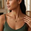 Silver Gold-Plated Necklace With Onyx - Nsc56440Y