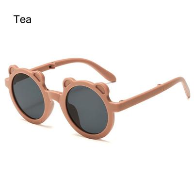 Vintage Foldable Children'S Sunglasses Sun Protection Boys Girls Shades Glasses For Outdoor Play