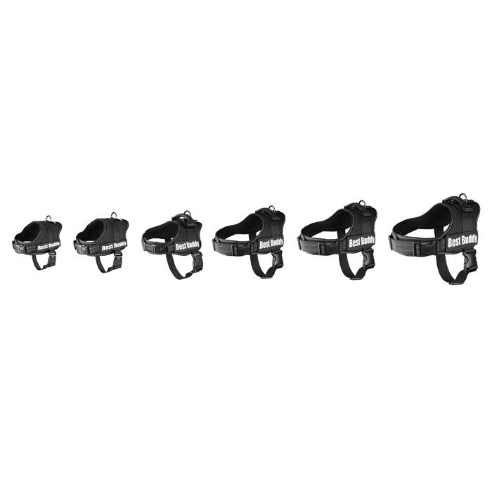 Harnais réglable pour chien Pluto noir XS